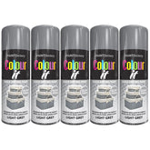 5X Paint Factory Light Grey Gloss Spray Paint 400ml Spray Paint